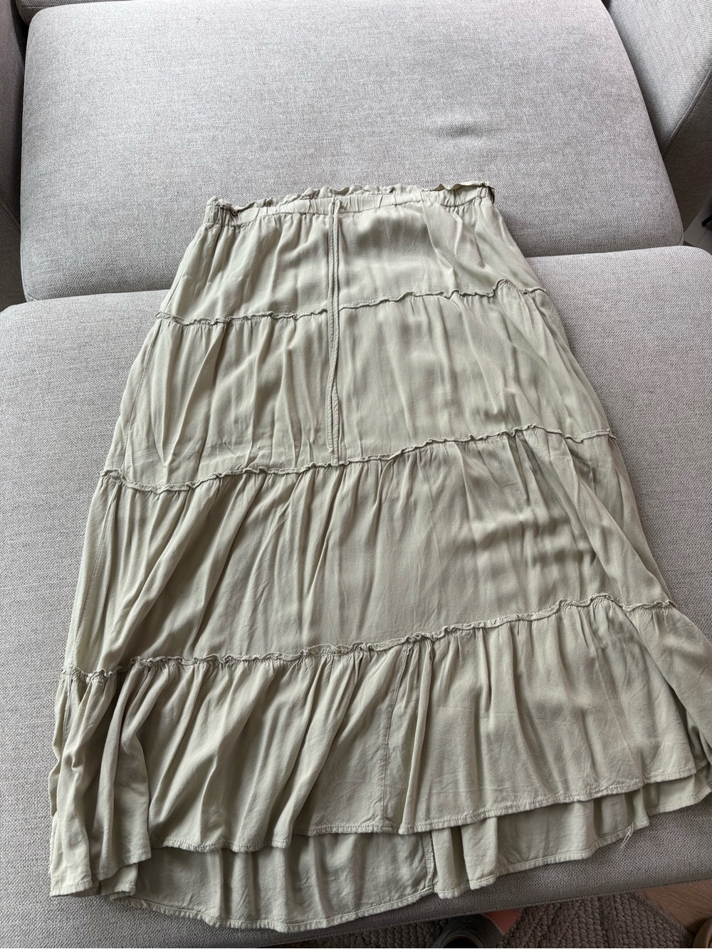 Love Tree Tiered Maxi Skirt in Sage